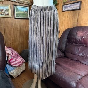 Metallic Striped Skirt
